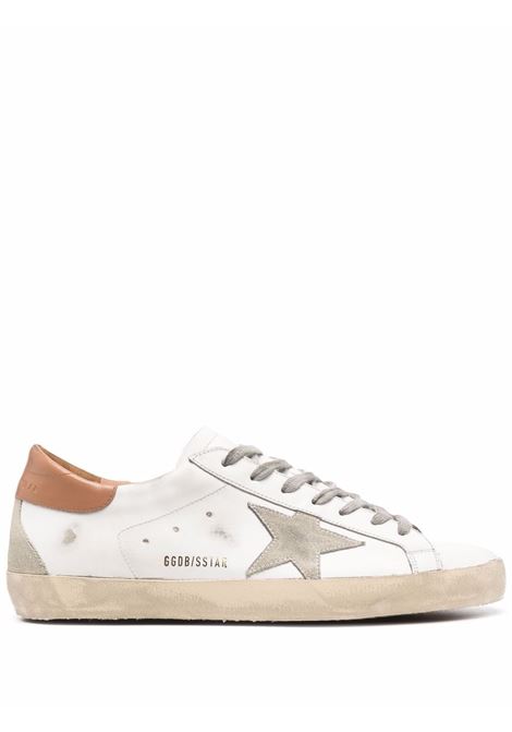 White, brown and grey Super-Star low-top sneakers - men